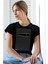 Noluyo Ya Siyah Kısa Kollu Kadın T-Shirt 1