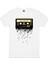 Kaset Teyp Beyaz Kısa Kollu Erkek T-Shirt 1