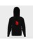 Earth Federation Logo Siyah Erkek Kapüşonlu Sweatshirt Uzun Kol 1