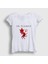 Kadın Beyaz Devil In Flames T-Shirt 1