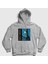 Unisex Gri Fear Of The Dark Iron Maiden Kapüşonlu Sweatshirt 1