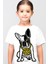 Fransız Rapci Beyaz Kısa Kollu Kız Erkek Uniseks Çocuk T-Shirt 1