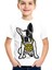 Fransız Rapci Beyaz Kısa Kollu Kız Erkek Uniseks Çocuk T-Shirt 1