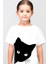 Meraklı Beyaz Kısa Kollu Kız Erkek Uniseks Çocuk T-Shirt 1