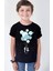 Balon Gezegenler Siyah Kısa Kollu Kız Erkek Uniseks Çocuk T-Shirt 1