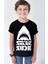 Köpekbalığı Savaşları Siyah Kısa Kollu Kız Erkek Uniseks Çocuk T-Shirt 1