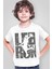 Lebron Yazı Beyaz Kısa Kollu Kız Erkek Uniseks Çocuk T-Shirt 1