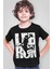 Lebron Yazı Siyah Kısa Kollu Kız Erkek Uniseks Çocuk T-Shirt 1