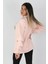 Kadın Sıfır Yaka Sweatshirt Pembe 2