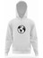 Silhouette Earth Icon Beyaz Erkek Kapüşonlu Sweatshirt Uzun Kol 1