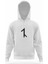 Türk Boyları Avşar Beyaz Erkek Kapüşonlu Sweatshirt Uzun Kol 1