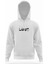 Kedi Love Beyaz Erkek Kapüşonlu Sweatshirt Uzun Kol 1