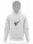 Kel Kartal Kuşu Kanatları Parçacıklar Beyaz Erkek Kapüşonlu Sweatshirt Uzun Kol 1