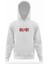 Acdc Logo Beyaz Erkek Kapüşonlu Sweatshirt Uzun Kol 1