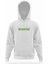 Baskısız Baskı Beyaz Erkek Kapüşonlu Sweatshirt Uzun Kol 1