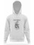 Skull Kurukafa Metal Music Beyaz Erkek Kapüşonlu Sweatshirt Uzun Kol 1