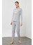 Peluş Baskılı Pijama Takım 4