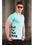 Turkuaz Baskılı Erkek T-Shirt 4553 1