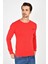 Bisiklet Yaka Uzun Kollu Dar Kalıp İnce Erkek Sweatshirt SPR2019K18 2