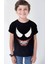 Timsah Dişler Siyah Kısa Kollu Kız Erkek Uniseks Çocuk T-Shirt 1