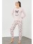 Göz Bantlı Peluş Baskılı Pijama Takım 5