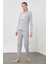 Peluş Baskılı Pijama Takım 1