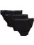 Erkek 3 Lü Likralı Coton Siyah Slip 83057 1
