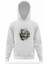 Albert Einstein Beyaz Erkek Örme Kapşonlu Sweatshirt Uzun Kol 1
