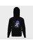 Uzay Astronot Boşluk Baskılı Siyah Erkek Örme Kapşonlu Sweatshirt Uzun Kol 1