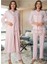 Kadın Lohusa Pudra Sabahlıklı Pijama Takımı EFFORTT 7044 1
