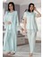 Kadın Mavi Lohusa Sabahlıklı Pijama Takımı EFFORTT 5044 1