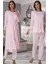 Kadın Pembe Hamile Lohusa Sabahlıklı Pijama Takımı EFFORTT 2018 1
