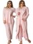 Kadın Pembe Lohusa Sabahlıklı Pijama Takımı EFFORTT 4034 1