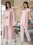 Kadın Pembe Lohusa Sabahlıklı Pijama Takımı EFFORTT 5011 1