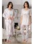 Kadın Pembe Lohusa Sabahlıklı Pijama Takımı EFFORTT 8044 1