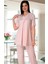 Kadın Pembe Pijama Takımı EFFORTT 5032 1