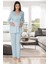 Kadın Mavi Sabahlıklı Pijama Takımı EFFORTT 8094 2