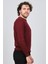 Erkek Bisiklet Yaka Yün Kazak 0249625 Bordo 4