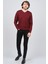 Erkek V Yaka Yün Kazak 0249626 Bordo 2