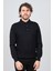 Erkek Polo Yaka Desenli Yün Kazak 6091563 Lacivert 1