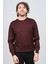 Erkek Yuvarlak Yaka Yün Kazak 6090005 Bordo 4