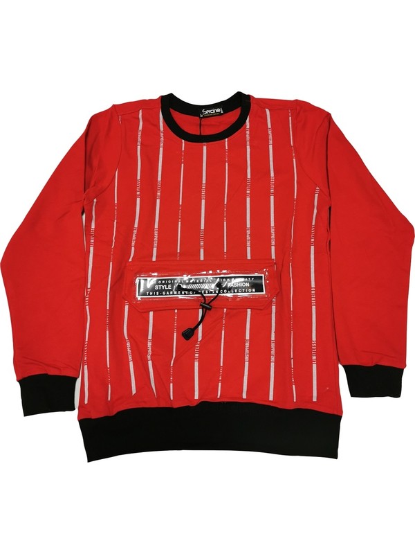 Sercino Erkek Çocuk Kırmızı Limitless Desenli Sweatshirt 31013-5