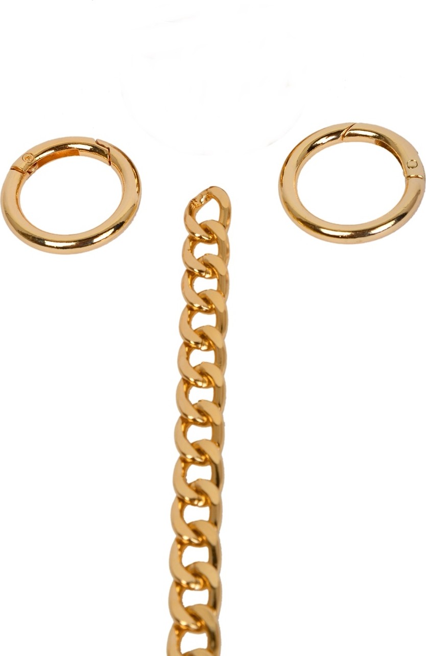 Nildenhobim Yaylı Halkalı Çanta Zincir Set - Zincir 110 cm - Yaylı Halka Çap 2.5 cm görsel 2