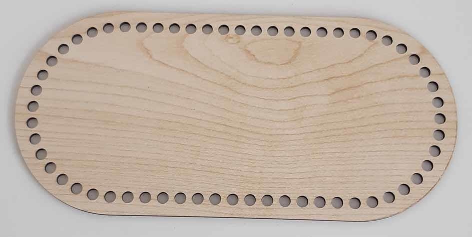 Angel Çanta Aksesuar Angel Çanta Akssesuar Ahşap 30X12 cm Oval Çanta Tabanı (Açık Renk)