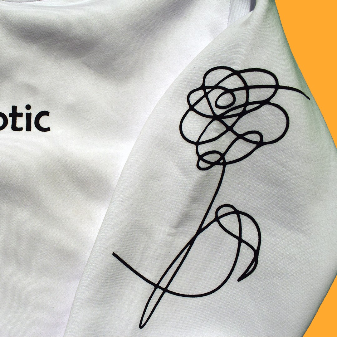 Kinda Chaotic Sweat Beyaz Oversize / Büyük Beden Unisex görsel 5
