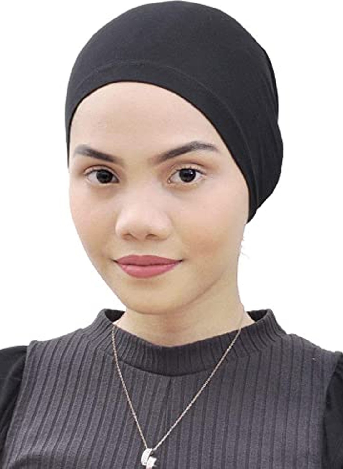 Belifanti Collection Düz Tesettür Penye Bone 1' Li Paket- Siyah görsel 5