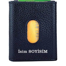 Anı Yüzük - Twelve Hakiki Deri Patlı Kartlık Cüzdan Siyah-Kırmızı