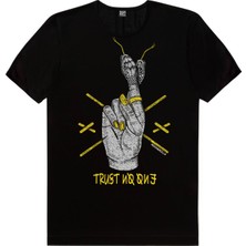 Rock&Roll Yılan Parmaklar Siyah Kısa Kollu Erkek T-Shirt
