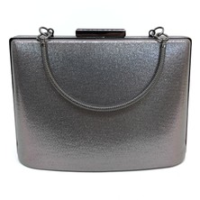 Womenacs Platin Renk Sıvama Kadın Abiye Clutch Portföy Çanta