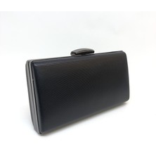 Womenacs Siyah Renk Kumaş Abiye Portföy Clutch Kadın Çanta Elde ve Uzun Askılı Kullanım